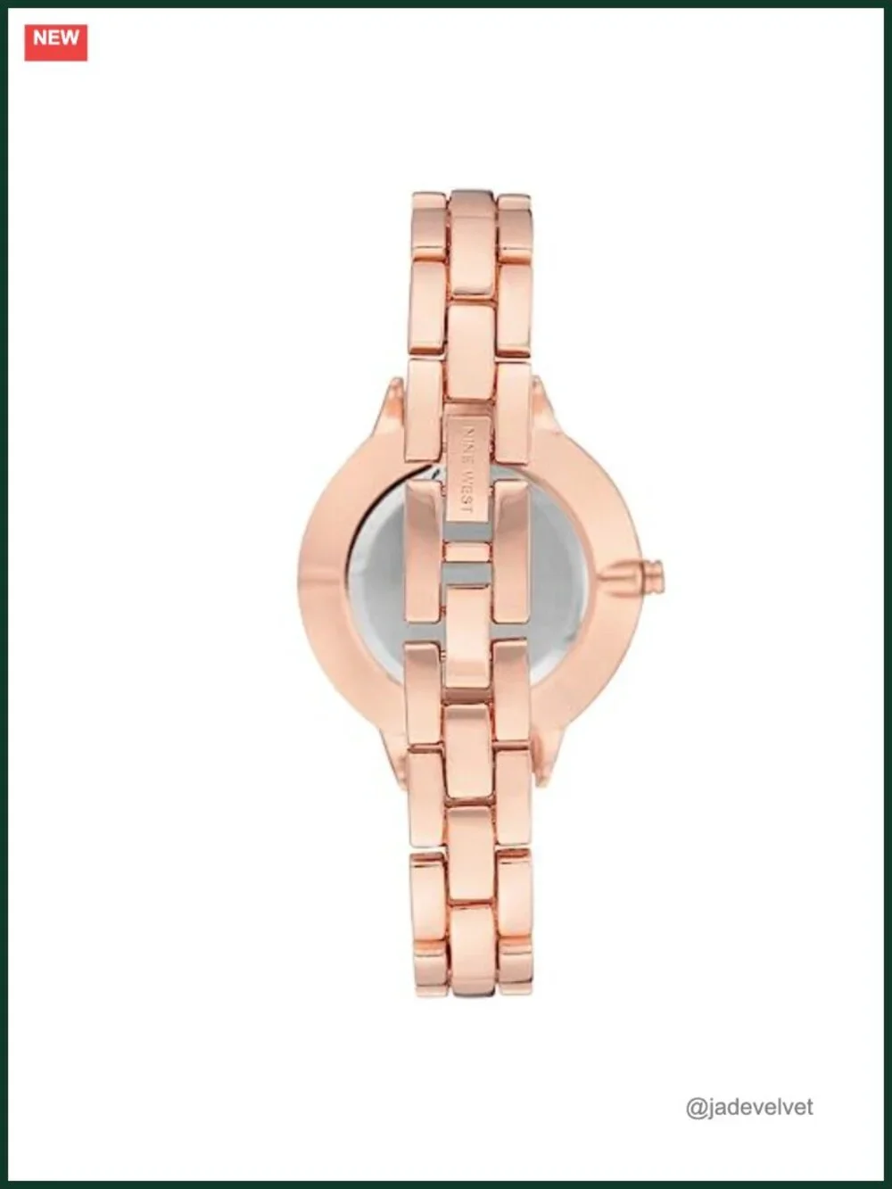 Nine West Rose Gold Bracelet Watch Japanese Quartz Floral Dial